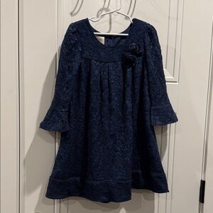 Laura Ashley Navy Floral Lace Dress